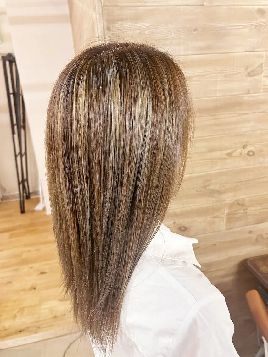 ロング カラー デザインカラー オタク美容師 ゆいのヘアスタイル