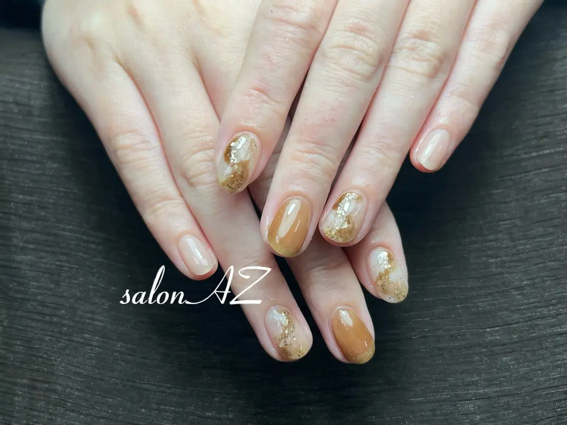 ネイル アートネイル 長さ出し フットネイル フレンチネイル ジェルネイル ハンドネイル salon AZのネイルデザイン