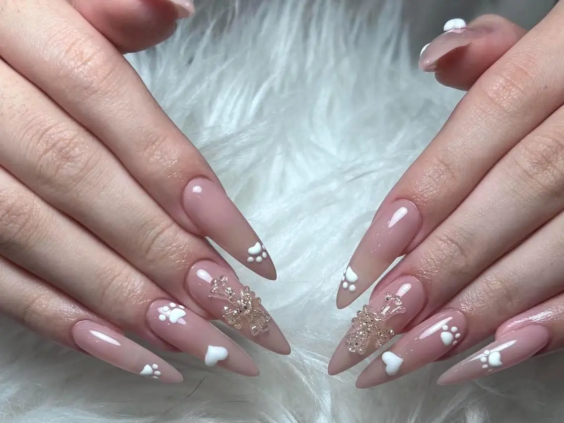 ネイル 長さ出し グラデーション 卒業式 キラキラネイル マグネットネイル アンアンBelle Nail 池袋のネイルデザイン