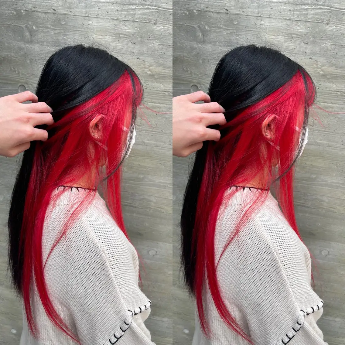 ロング カラー ブリーチ ケアブリーチ デザインカラー イヤリングカラー ハイトーンカラー ヘアカラー オージュアソムリエ DAIKI⭐️のヘアスタイル