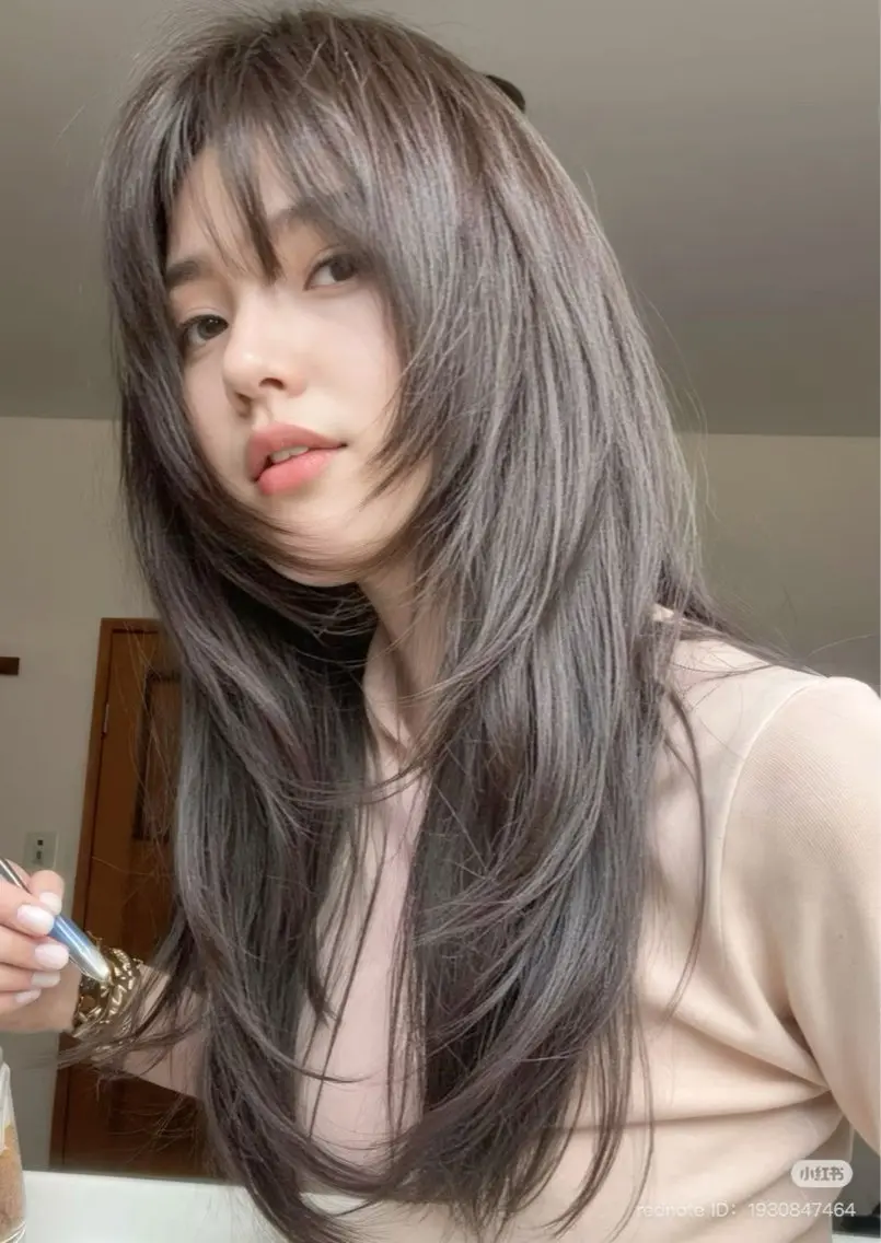セミロング ケアカラー ボブ 髪質改善 韓国風ヘア レイヤーカット カット トリートメント 心斎橋 韓国レイヤ ー指名No.1renのヘアスタイル