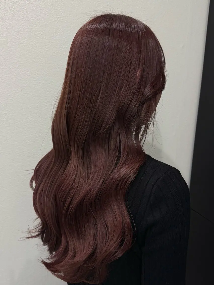 ロング カラー ブリーチ カット ヘアカラー トリートメント azumi/グレー ジュ/オリーブ/縮毛のヘアスタイル