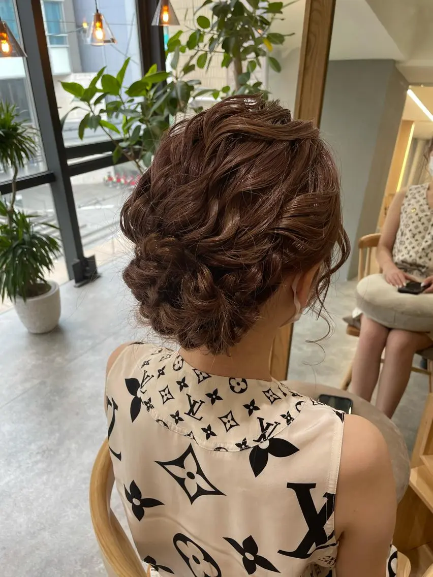 結婚式やお出かけに🌸✨映え映えゆるかわヘアセット🌟の写真