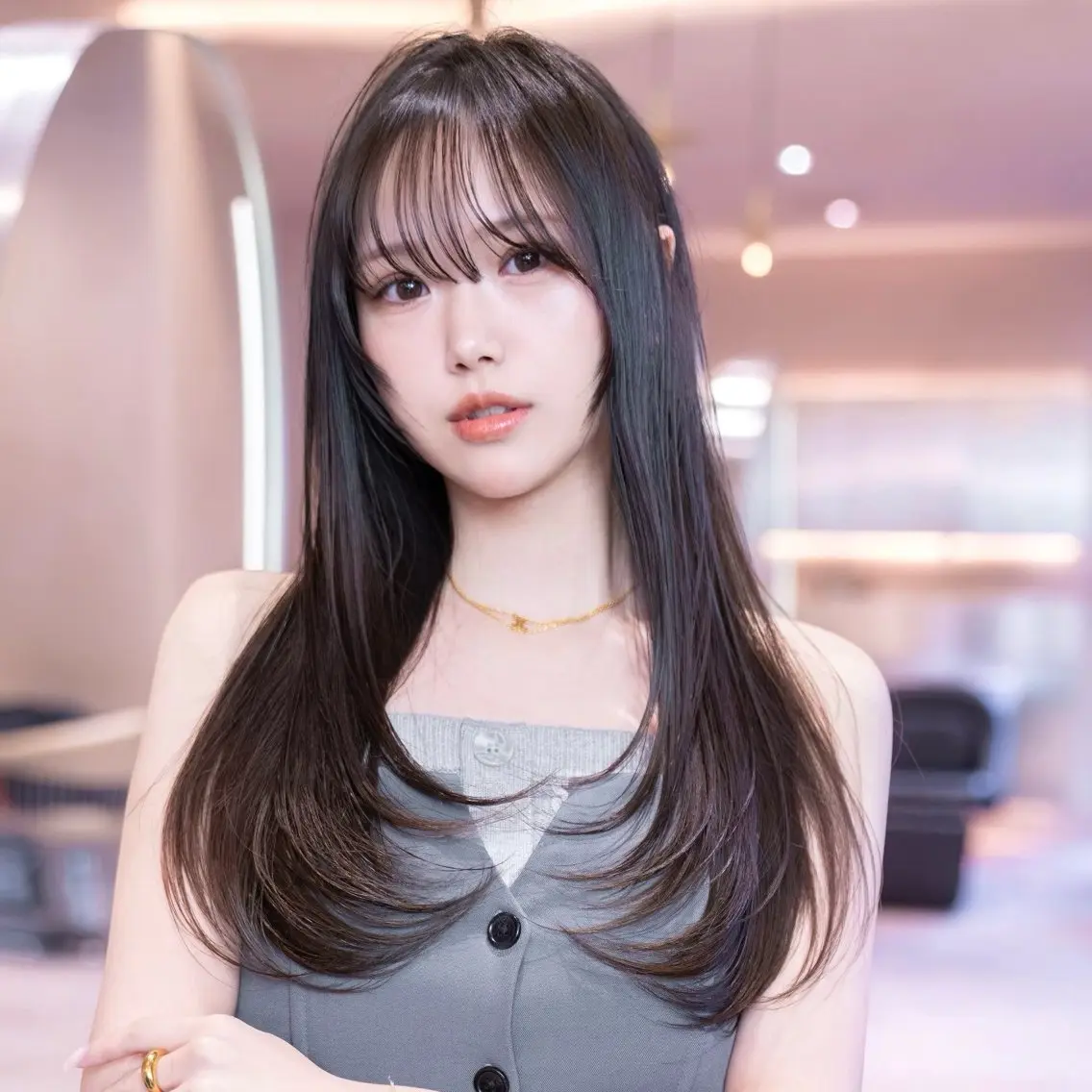 ロング カット ヘアカラー トリートメント 渋谷/韓国レイヤー 艶カラー特化マサキのヘアスタイル