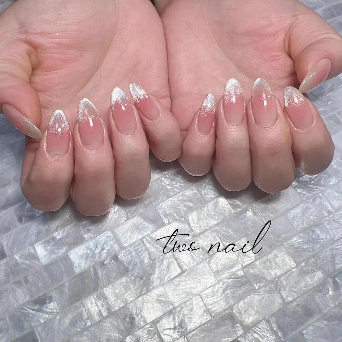 ネイル アートネイル フットネイル ハート マグネットネイル ニュアンスネイル ハンドネイル two nailのネイルデザイン