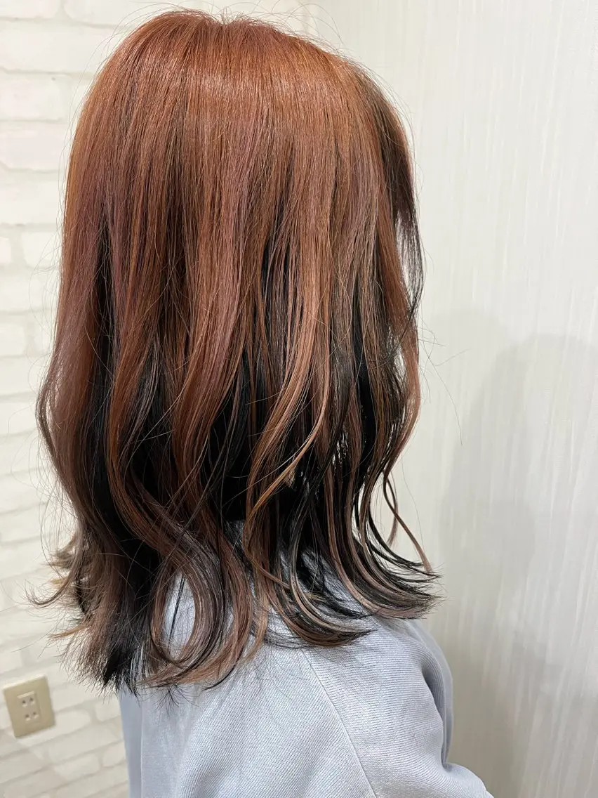 ミディアム カラー カット ヘアカラー トリートメント 藤田 陽斗のヘアスタイル