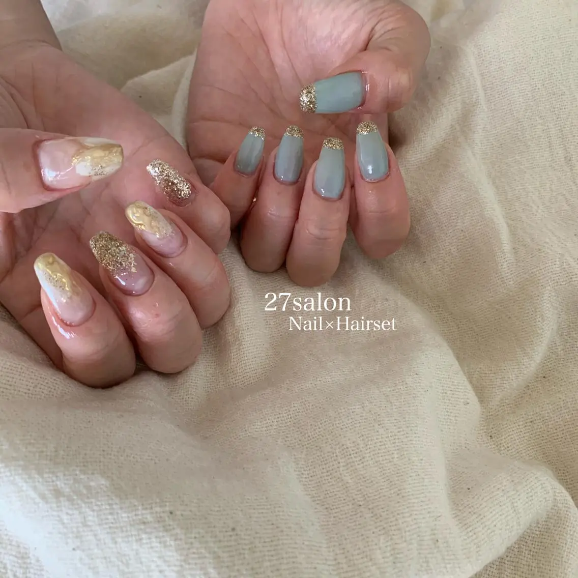 ネイル ニュアンスネイル シンプルネイル ハンドネイル 27salon yuinaのネイルデザイン