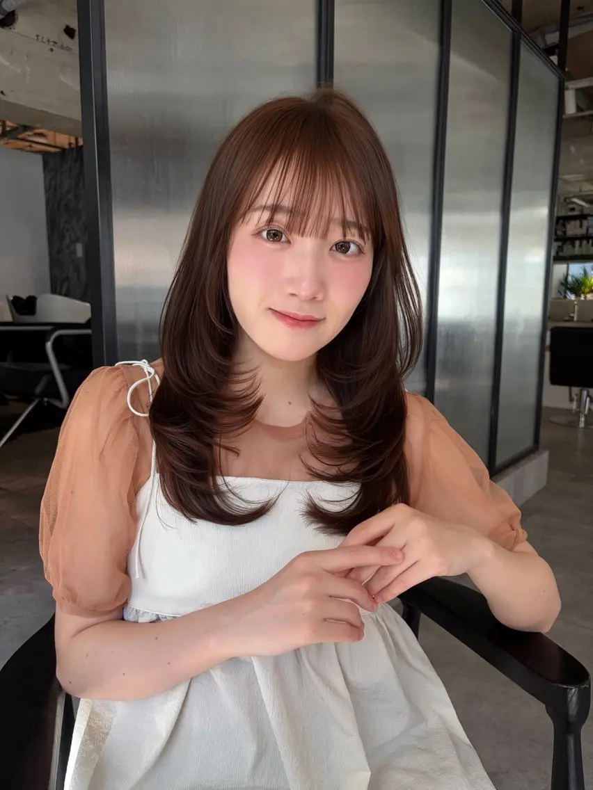 セミロング レイヤーカット レイヤーカット 🎀 miyuのヘアスタイル