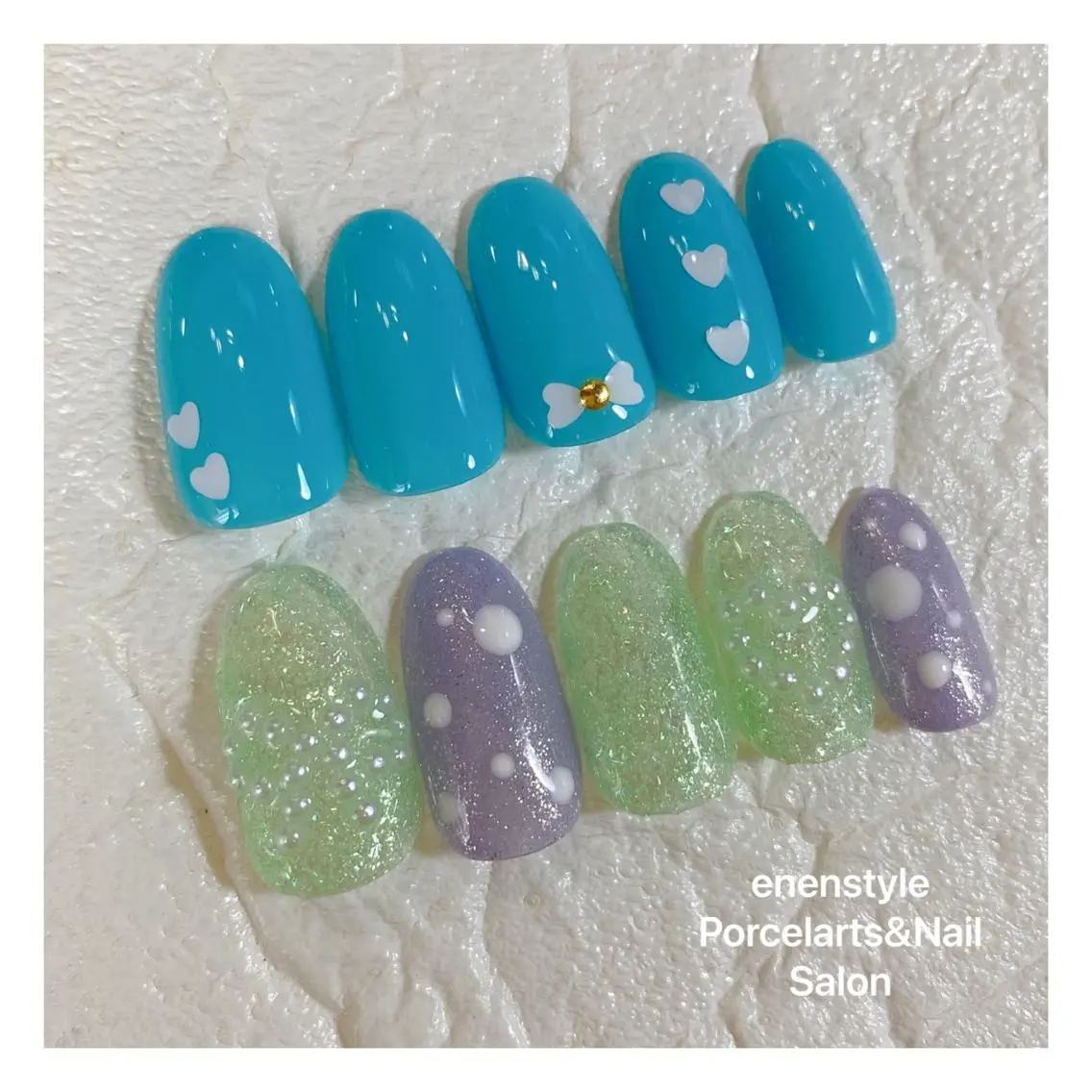 ミディアム ネイル 🐾enen style 🐾のネイルデザイン