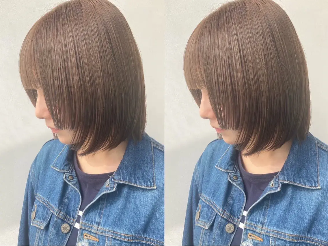 カラー miku ⟡.·透明感カラーのヘアスタイル