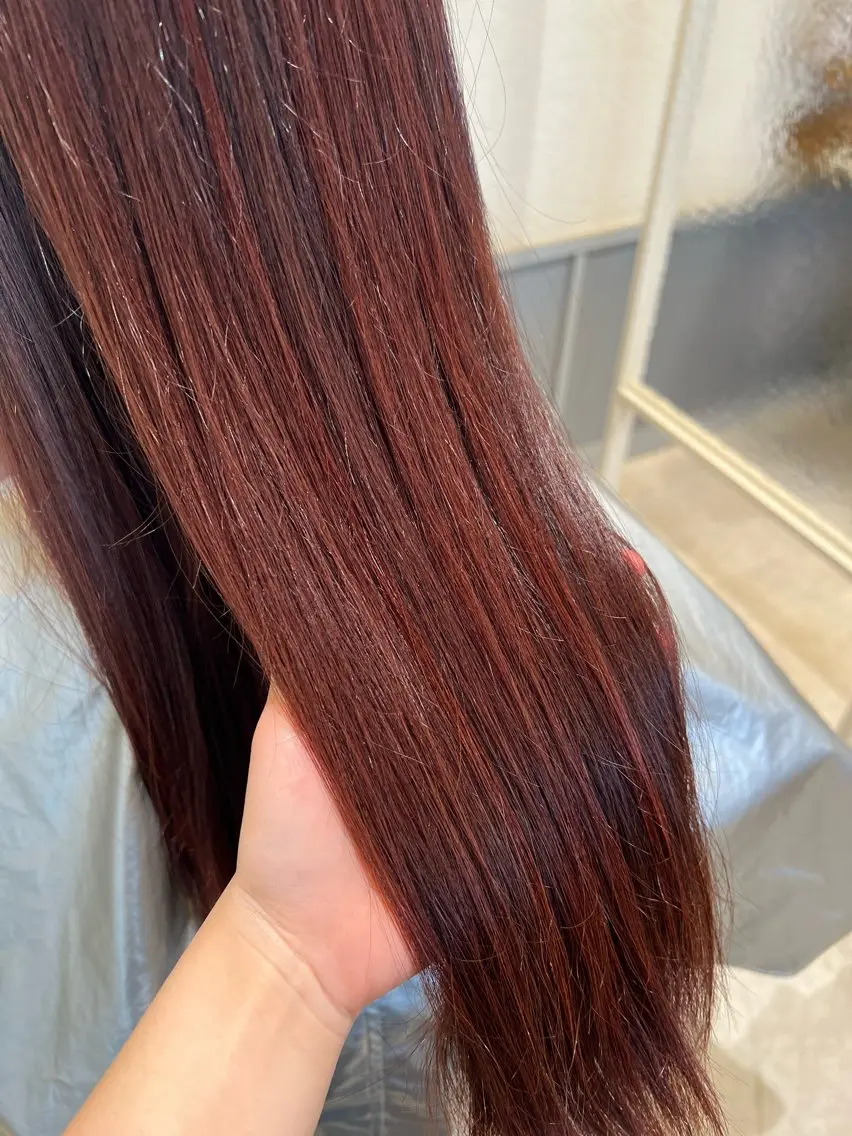ロング ヘアカラー トリートメント 🤍ྀི筈井南美 /ツヤカラー🤍ྀིのマツエク・マツパデザイン