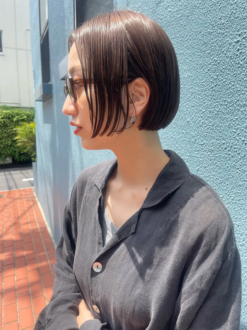 ショート カラー アッシュ ボブ 🪐ナチュラルモード ヘア🪐honokaのヘアスタイル