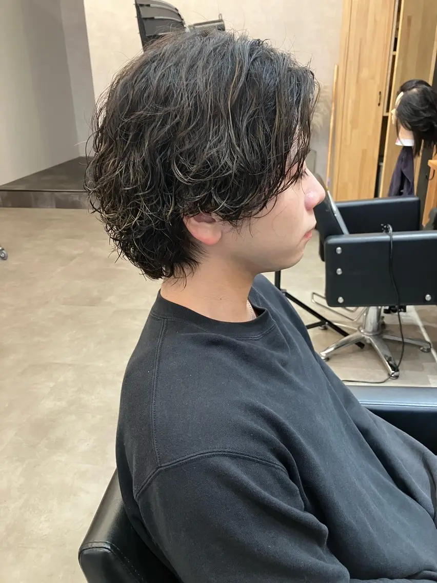 パーマ メンズ カット パーマ BLEACHi高崎店 /湯浅泳作のヘアスタイル