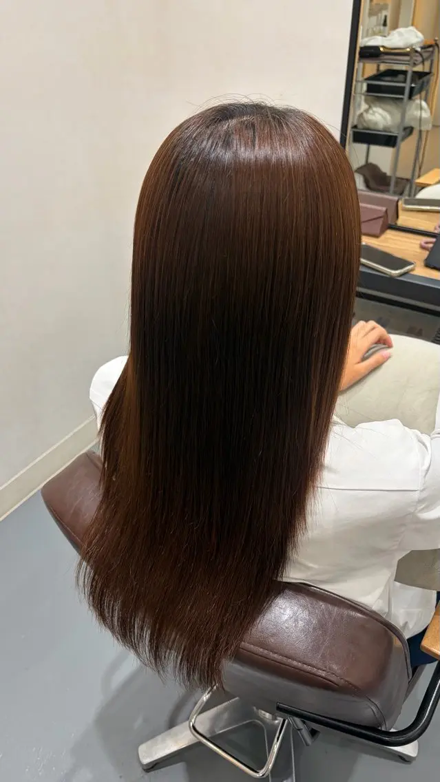 ロング 縮毛矯正 米澤 奈央のヘアスタイル