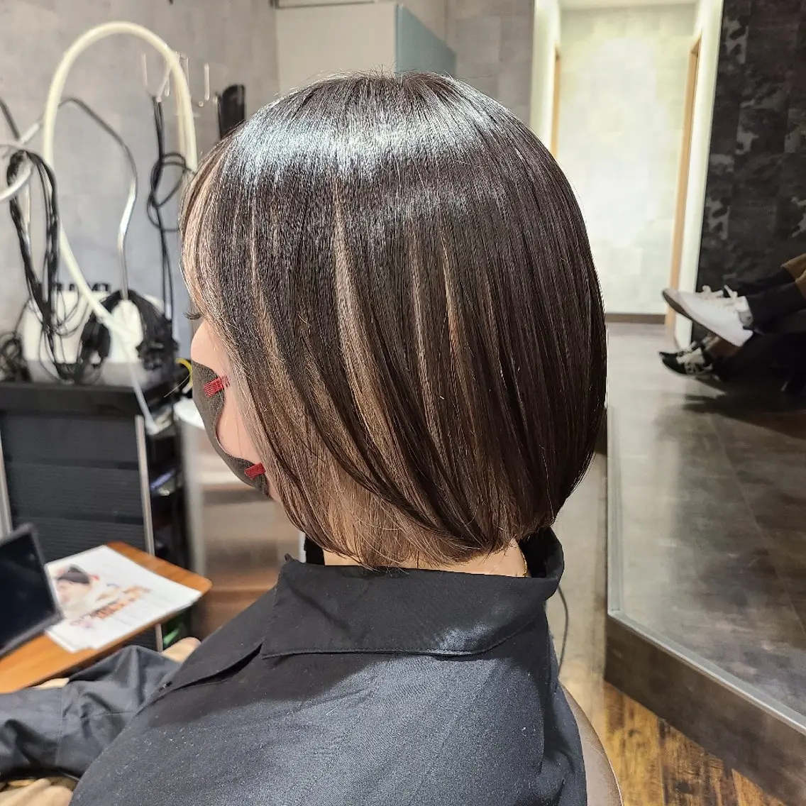 ミディアム カラー インナーカラー 大熊 智也のヘアスタイル