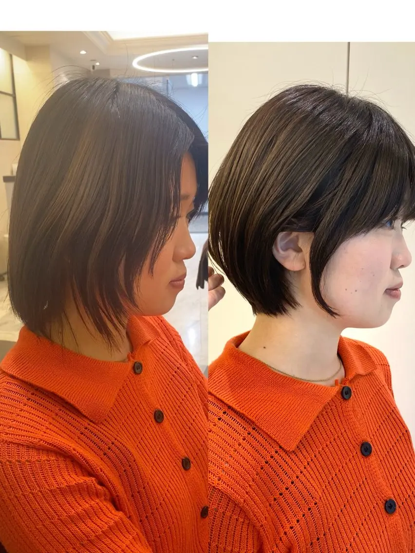 ショート 【ショート/ボブ 丸みショート】深萱のヘアスタイル