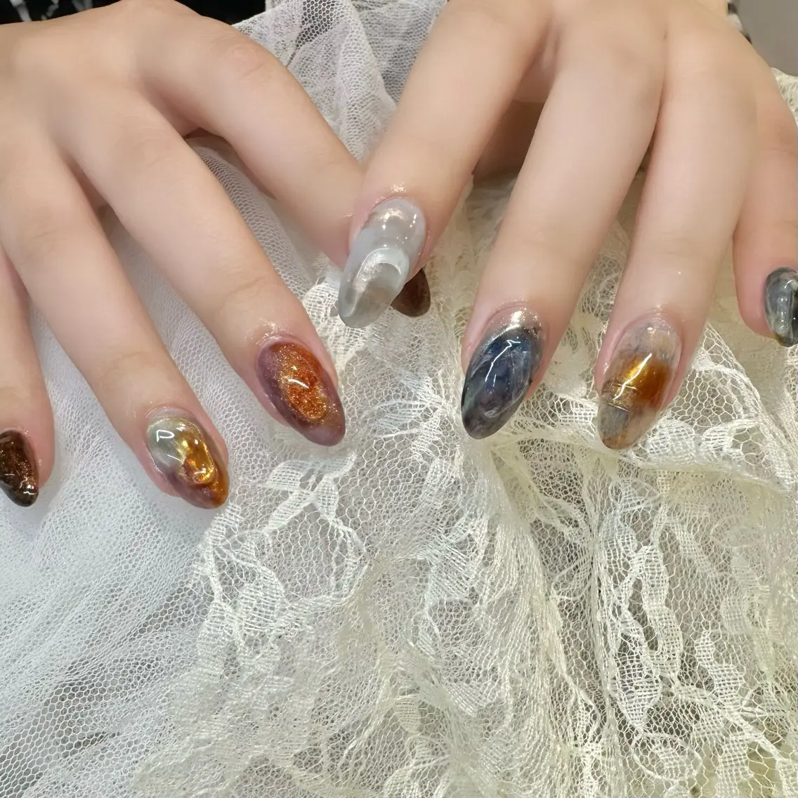 ネイル ハンドネイル 新井 ひなののネイルデザイン