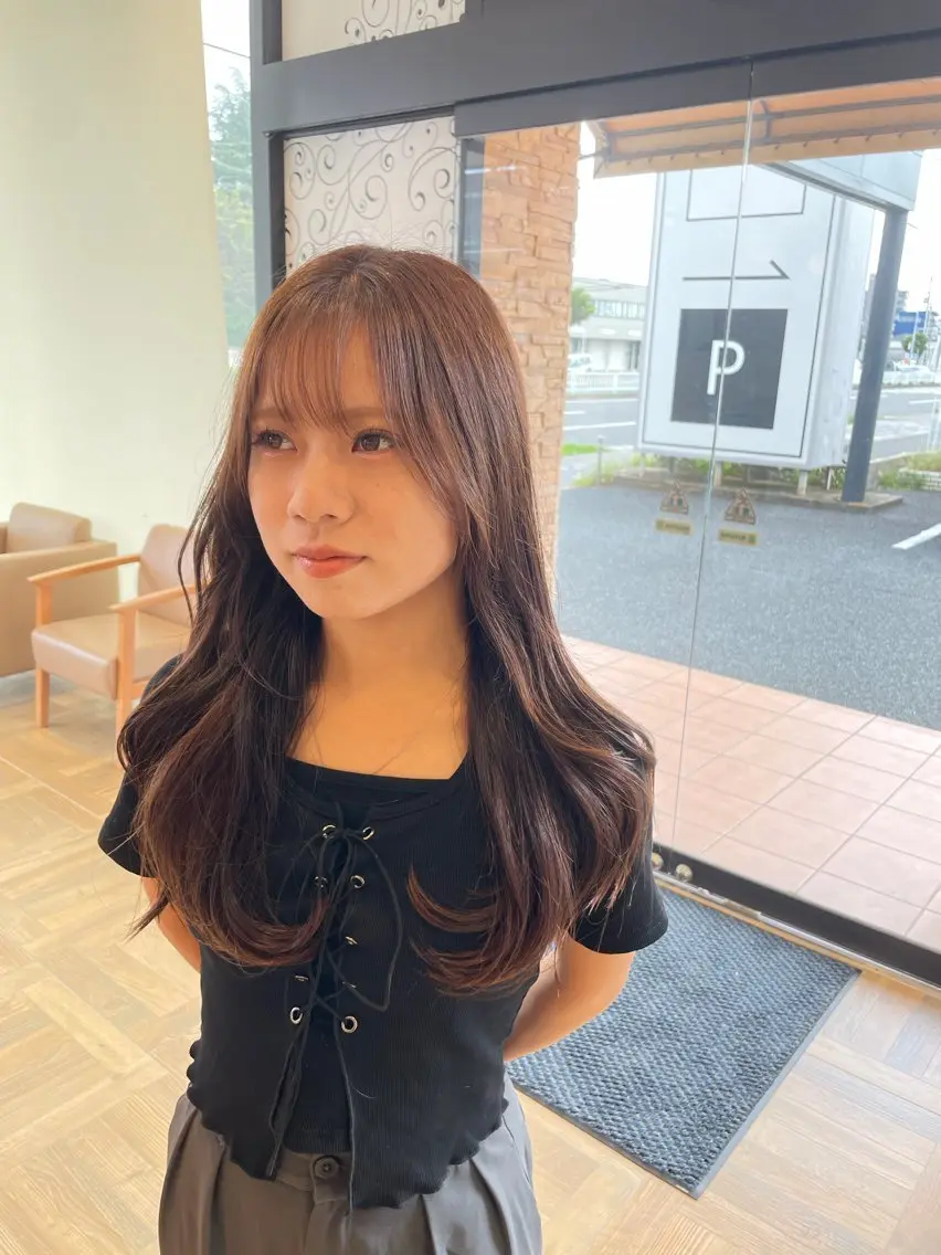 セミロング 韓国風ヘア レイヤーカット 🇰🇷韓国ヘア/ 山本瑞己のヘアスタイル