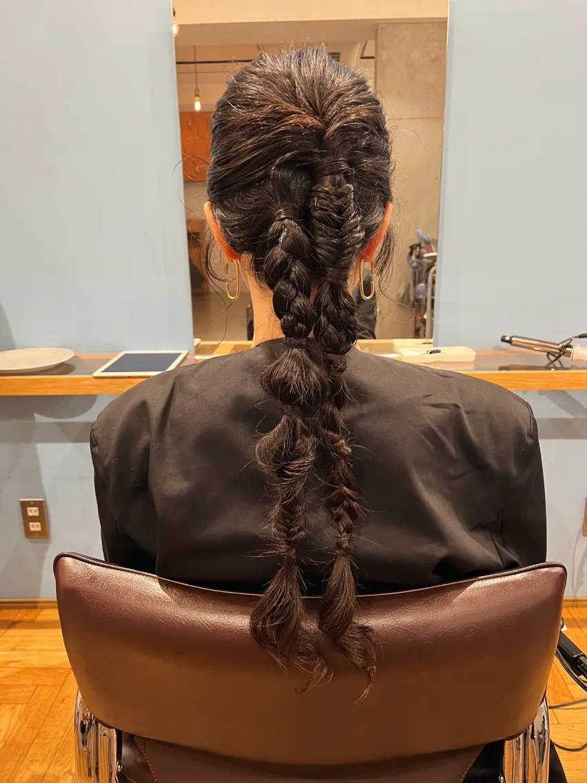 ヘアアレンジ ヘアセット 暖色/パーマ 🌼クニトウメイのヘアスタイル