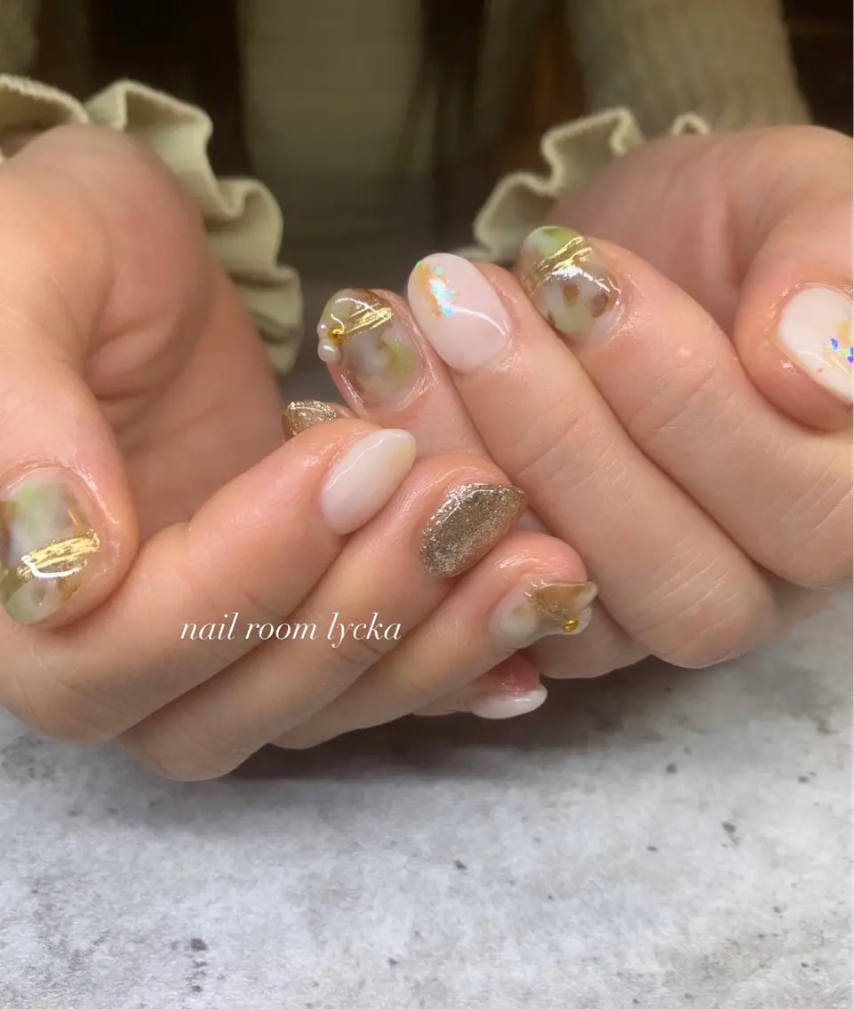 ネイル ネイルルームリッカ 𝐦𝐚𝐲𝐮のネイルデザイン