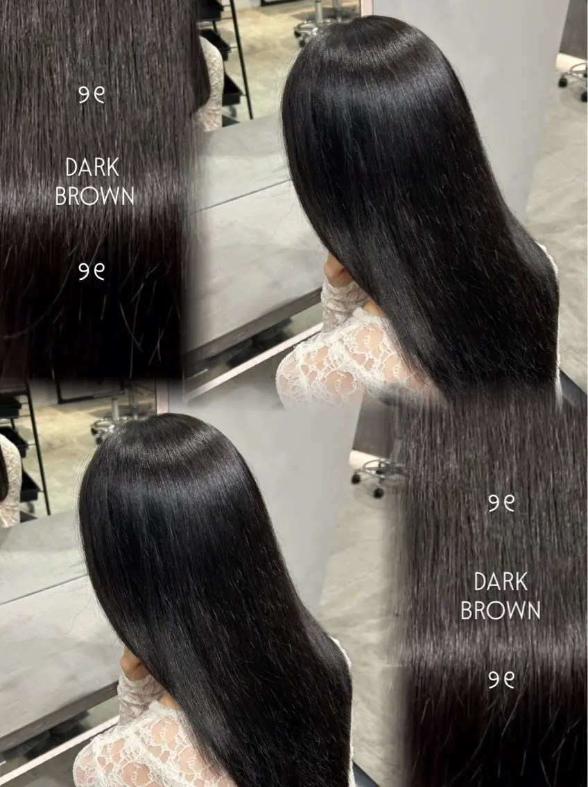 ロング カラー ブラウンカラー ダークブラウン トリートメント ヘアカラー 𝐑𝐄𝐍𝐀🎀 ワンカラーモデル募集のヘアスタイル