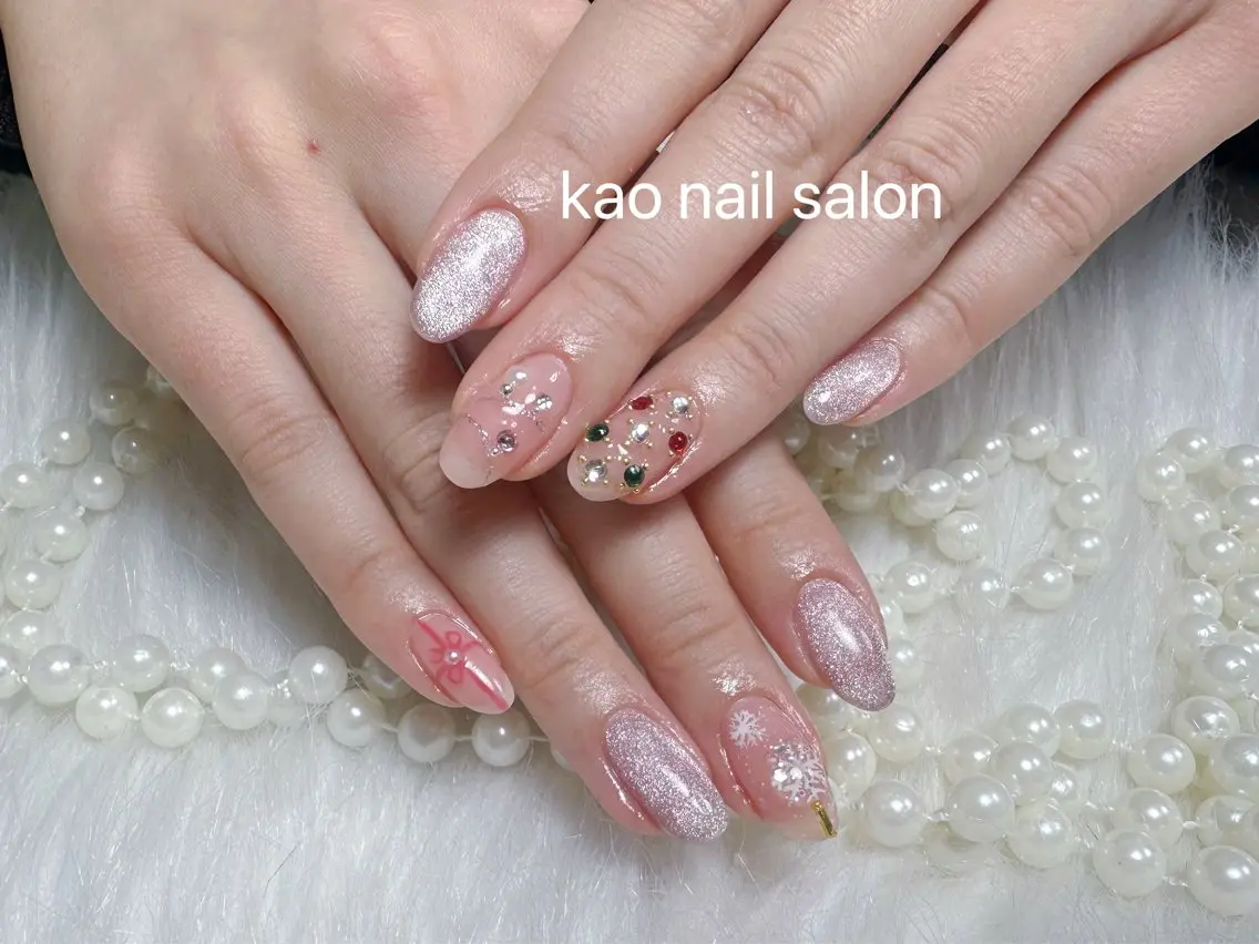 ネイル ハンドネイル kao nail マグネット/長さだしのネイルデザイン