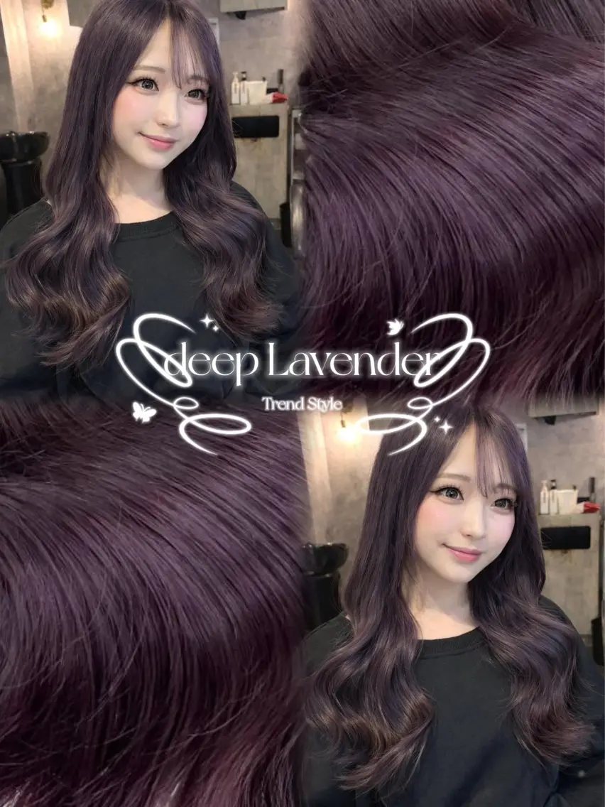 セミロング カラー 透明感カラー ディープラベンダー ラベンダーカラー ヘアカラー トリートメント 🍑ももか🍑モデル 様募集中/浦和🦋のヘアスタイル