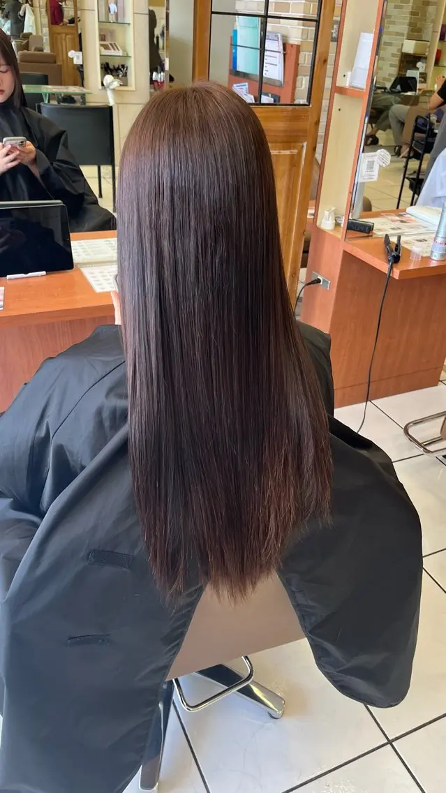 ロング カット ヘアカラー トリートメント 🫧艶 ×透明感🫧 吉田 陽菜のヘアスタイル