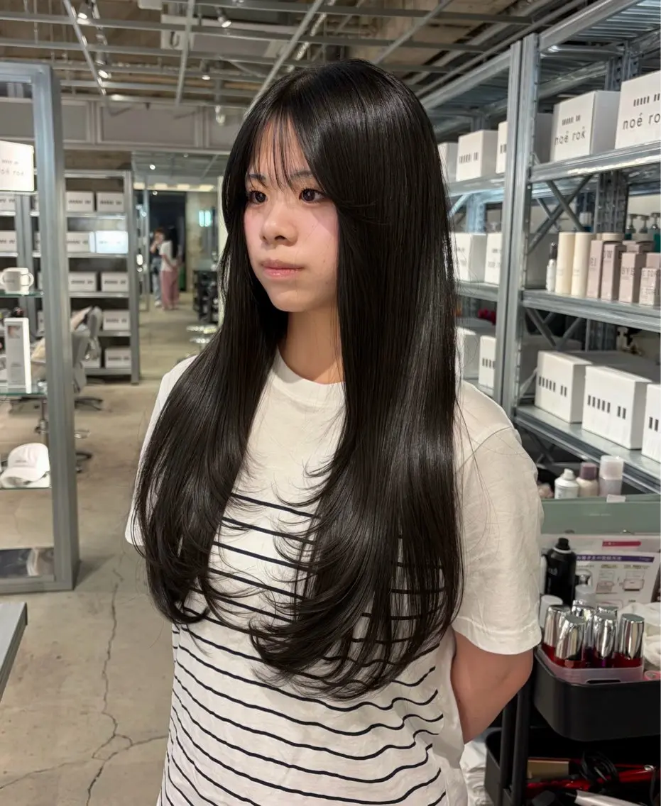 ロング カット トリートメント ダブルカラー/レイヤ ーカット 🤍ゆきなのヘアスタイル