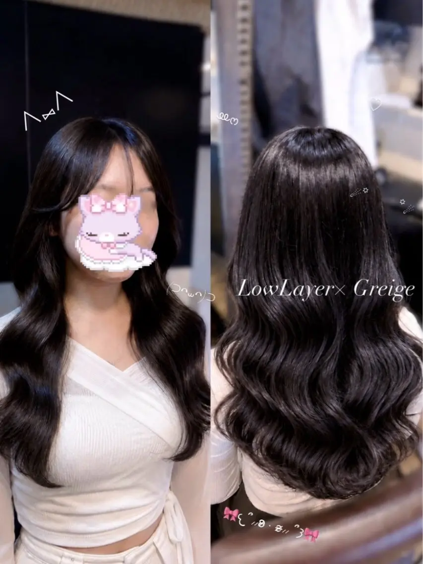 ロング 韓国風ヘア レイヤーカット カット ヘアカラー 瀬田/顔周りカット/ レイヤー/石田亜弥のヘアスタイル
