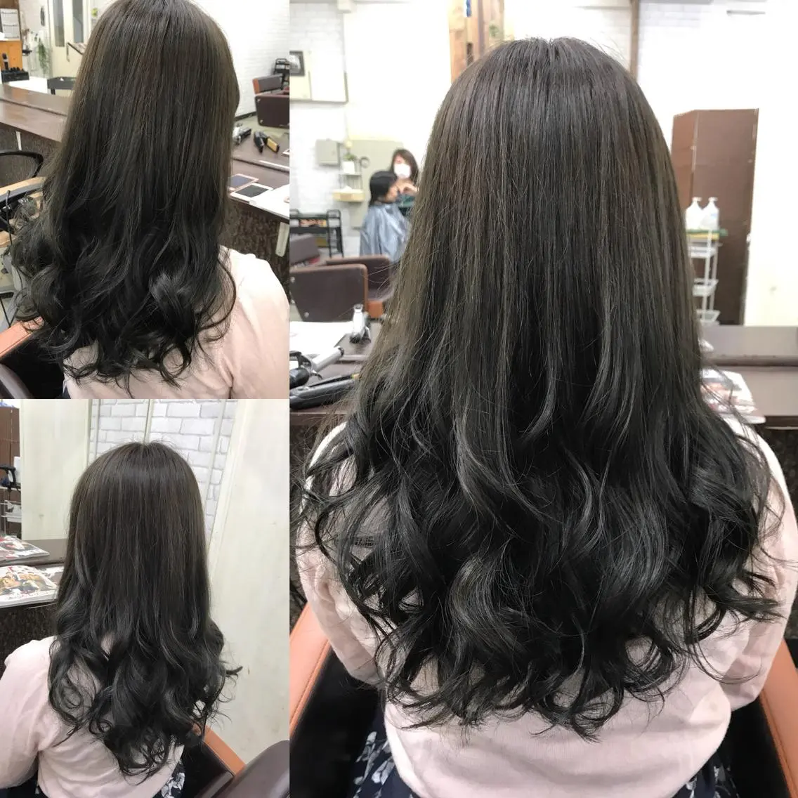 ロング カラー ヘアアレンジ アッシュ ブルーカラー ブルージュ ハイライトカラー ハイライト 大賀 海夕の眉毛・アイブロウイメージ