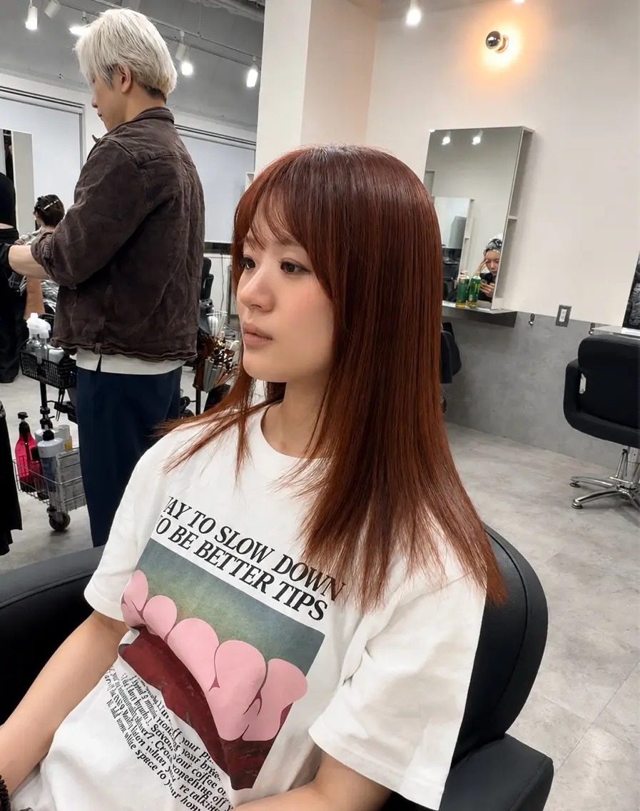 セミロング カット ヘアカラー トリートメント 🫧とぅるん艶髪🫧 透明感カラー×猿渡のヘアスタイル