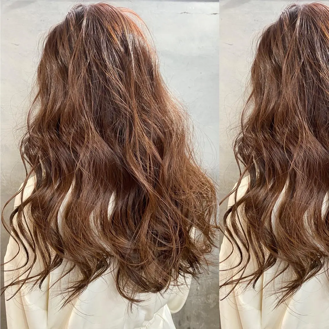 ロング カラー ベージュカラー ピンクカラー ピンクベージュ ヘアカラー ツキノキ　ミナ 8月から西梅田店のヘアスタイル