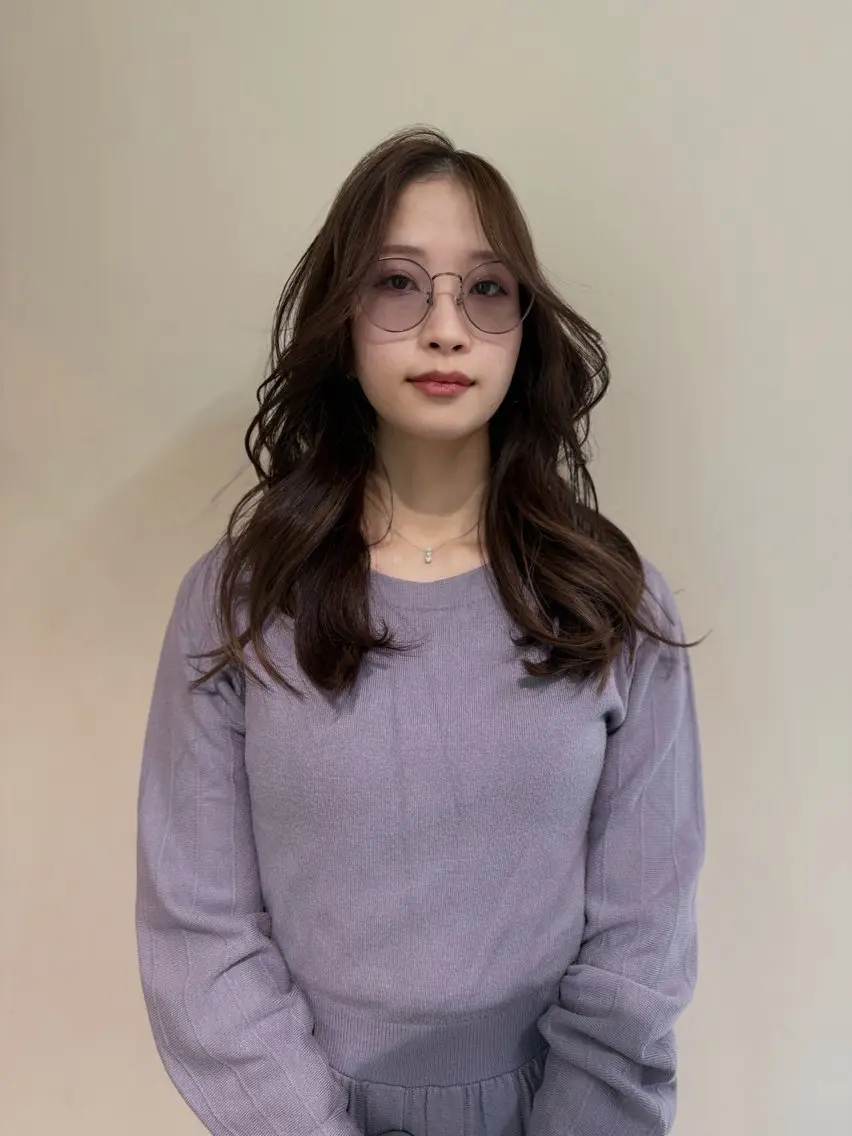 ロング カラー アディクシーカラー バレイヤージュ ブリーチ デザインカラー ダブルカラー opus 店長大和 レイヤー/赤み消しのヘアスタイル