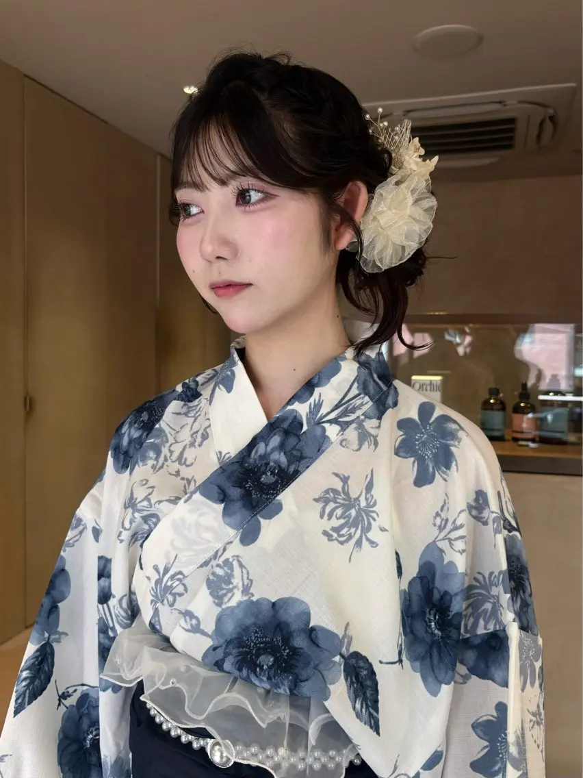 ヘアアレンジ ヘアセット ボブ/ヘアセット 結婚式卒業式アレンジのヘアスタイル