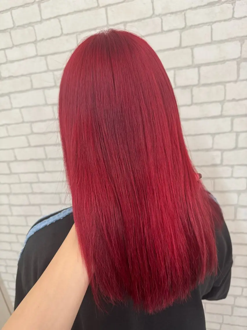 ミディアム カラー ヘアカラー r i n k aのヘアスタイル