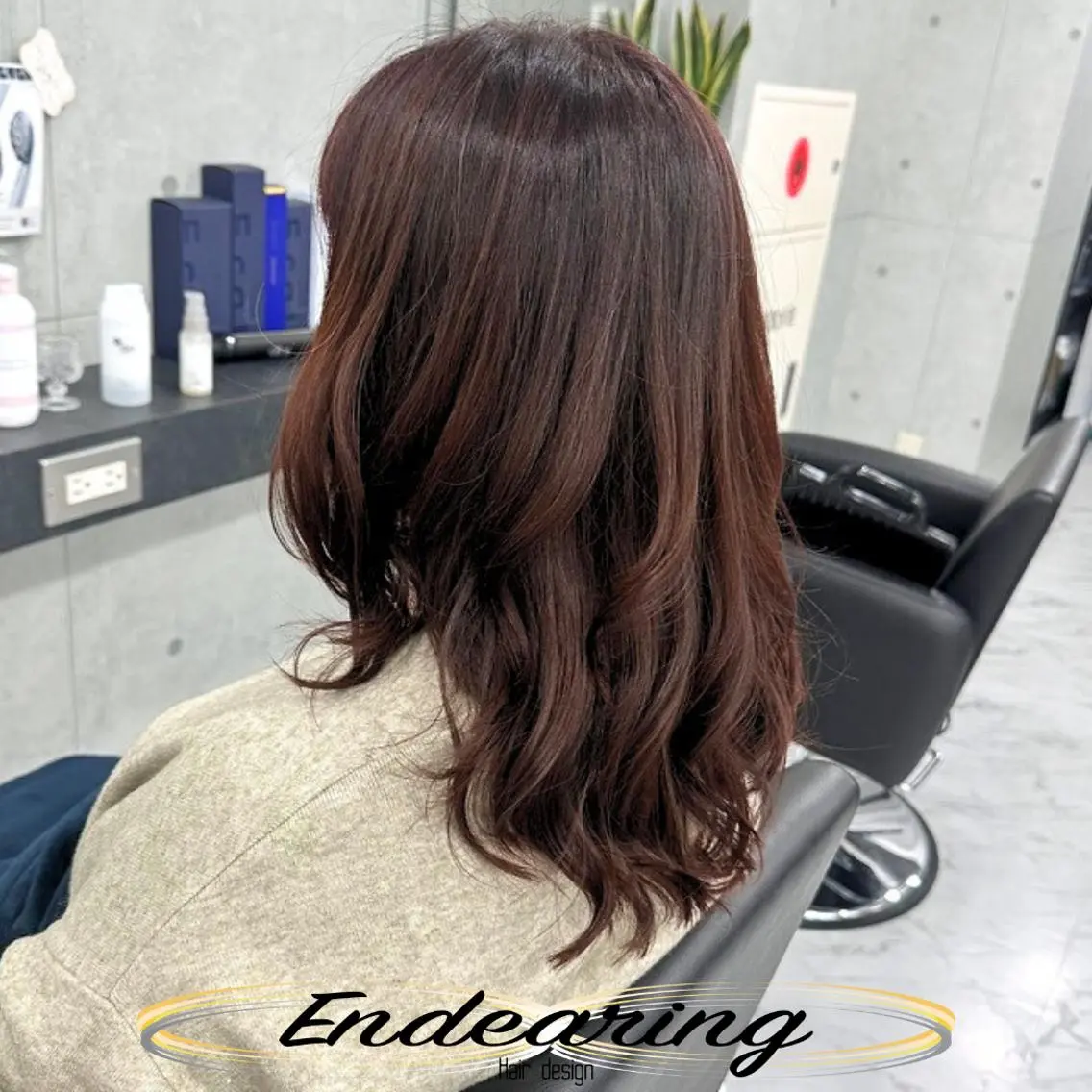 カラー ベージュカラー ピンクカラー ピンクベージュ シアーピンク カット トリートメント Endearing 銀座/レイヤーカットのヘアスタイル