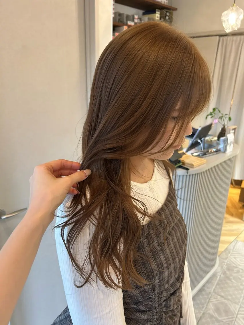 セミロング ヘアカラー 似合わせカット&艶 カラー🤍ヒナタ🤍のヘアスタイル