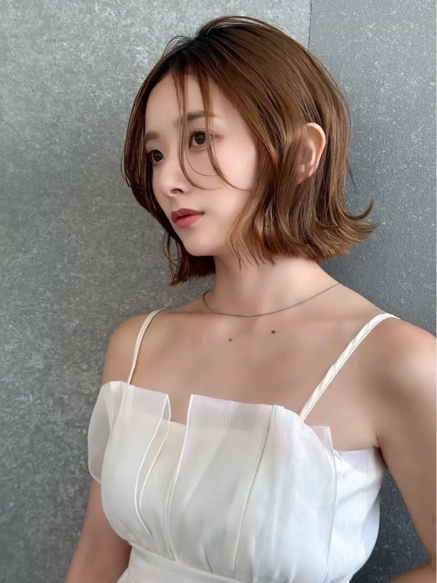 ミディアム Ruri縮毛矯正 酸性ストレートのヘアスタイル