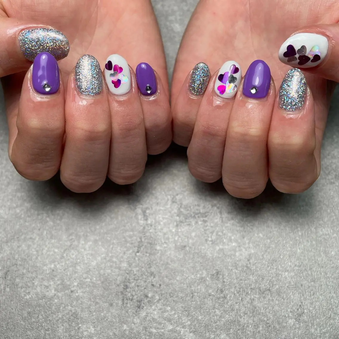 ネイル ハート シンプルネイル スクエアネイル ストーンネイル ALL Nail &whiteningのその他イメージ