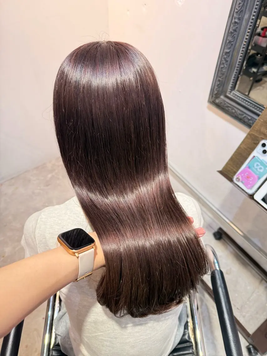 ロング カラー ラベンダーカラー ラベンダーピンク ピンクカラー ヘアカラー 透明感カラー/ 池袋/nana 🩰のヘアスタイル