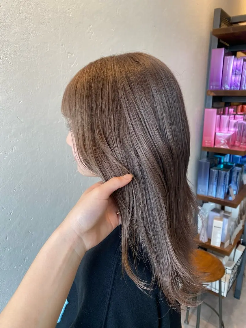 ミディアム カット ヘアカラー 希優🌺ソムリエ /ブリーチ/カットのヘアスタイル