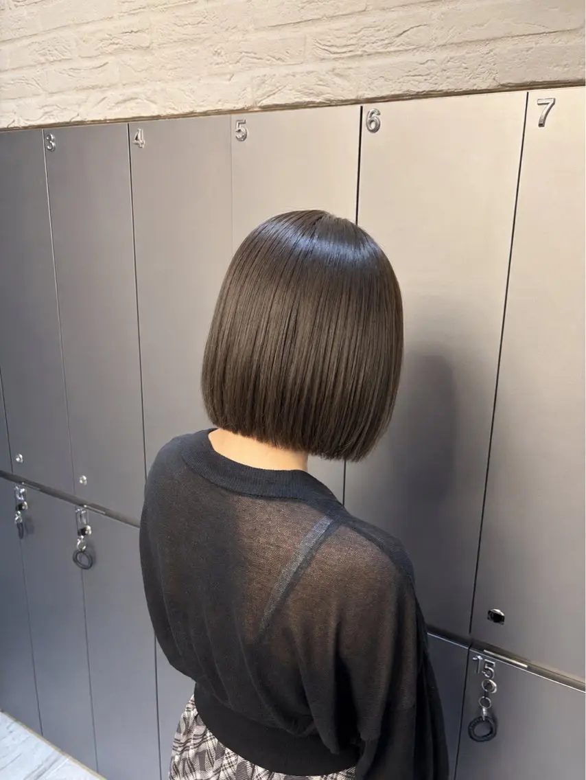 ミディアム ボブ くびれヘア 韓国風ヘア レイヤーカット カット ヘアカラー トリートメント 韓国/髪質改善カラー /shutoのヘアスタイル