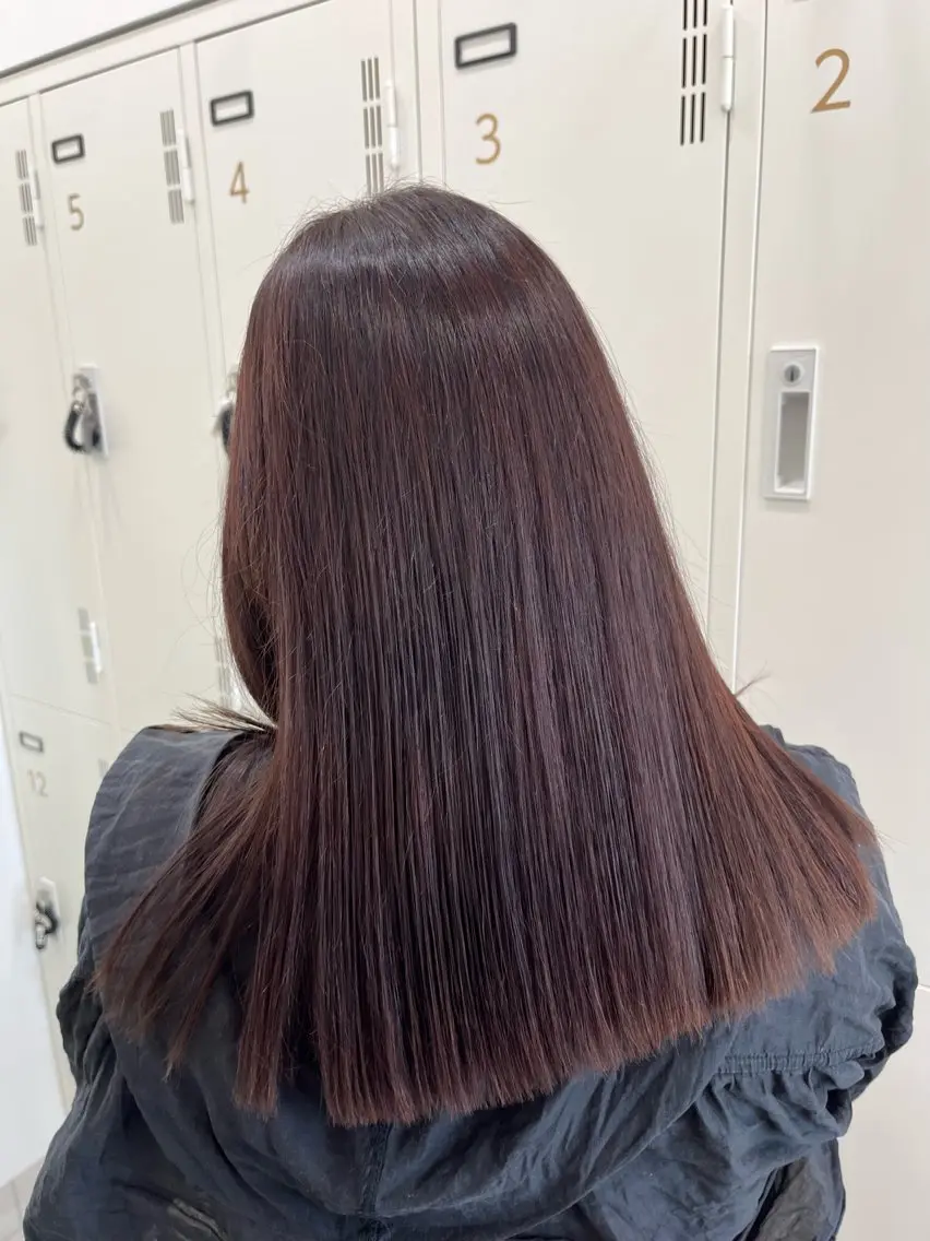 セミロング カラー パーマ ヘアカラー 縮毛矯正 トリートメント 上尾/ママ美容師🫧 𝐌𝐞𝐢のヘアスタイル