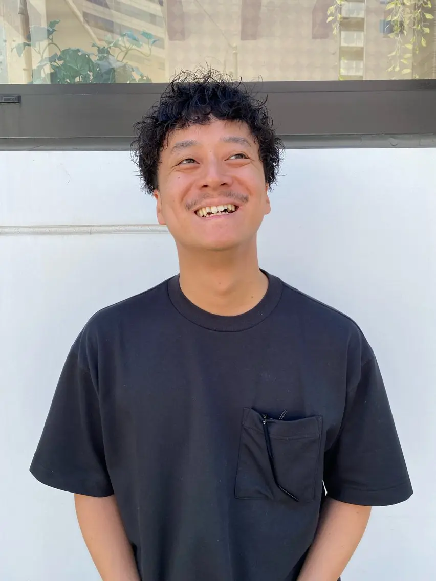 ショート パーマ メンズ カット パーマ 菊池大一 溝の口パーマのヘアスタイル