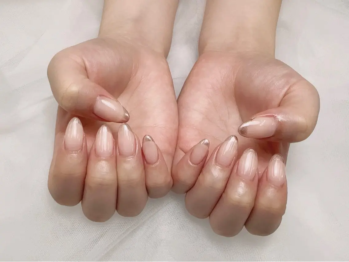 ネイル フレンチネイル ミラーネイル garden Nail Salonのネイルデザイン