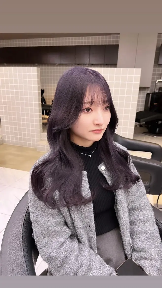 ロング カラー パーマ ヘアアレンジ メンズ 上品＆韓国風 🥀海心🥀のヘアスタイル