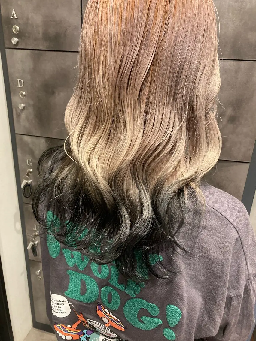 セミロング カラー ヘアカラー ✨最安値✨エクステ カラー🌼つきな🌼のヘアスタイル