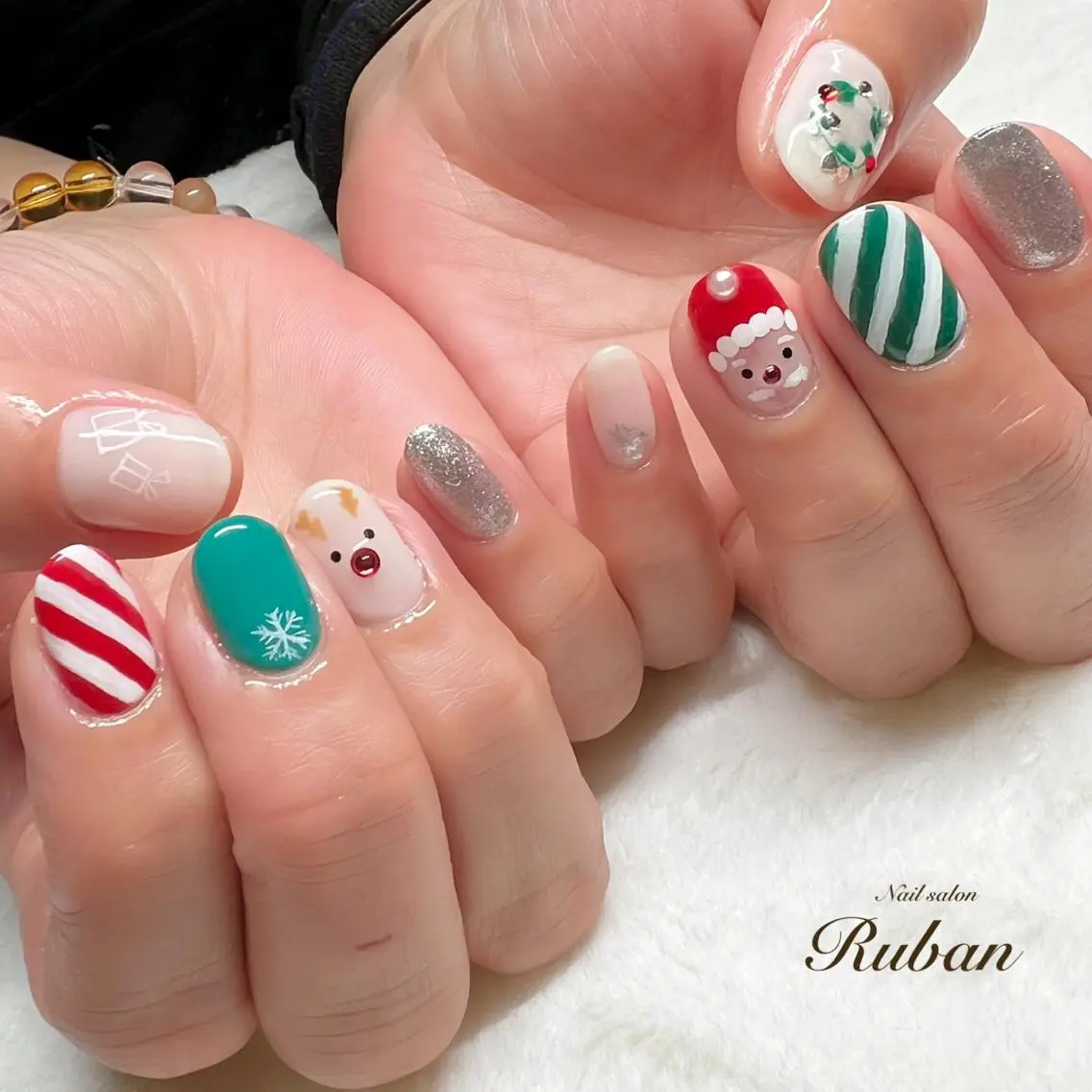ネイル 冬ネイル クリスマス Nail salon Rubanのネイルデザイン