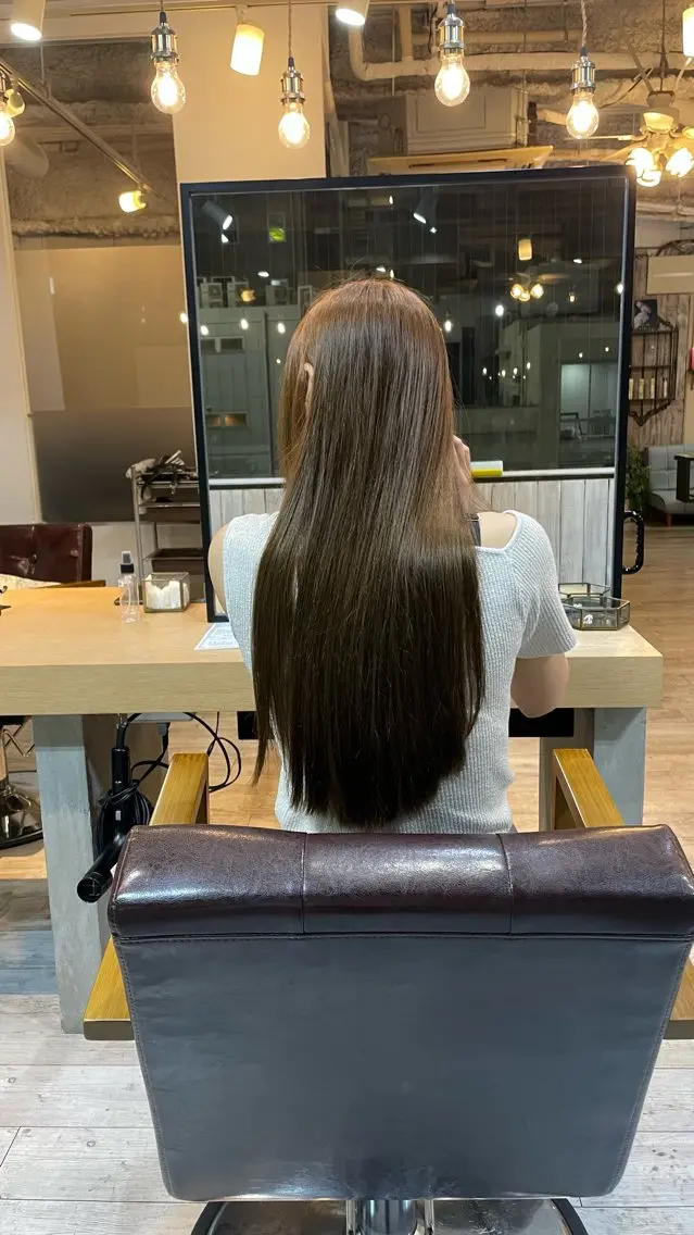 ロング カラー い な み ま なのヘアスタイル